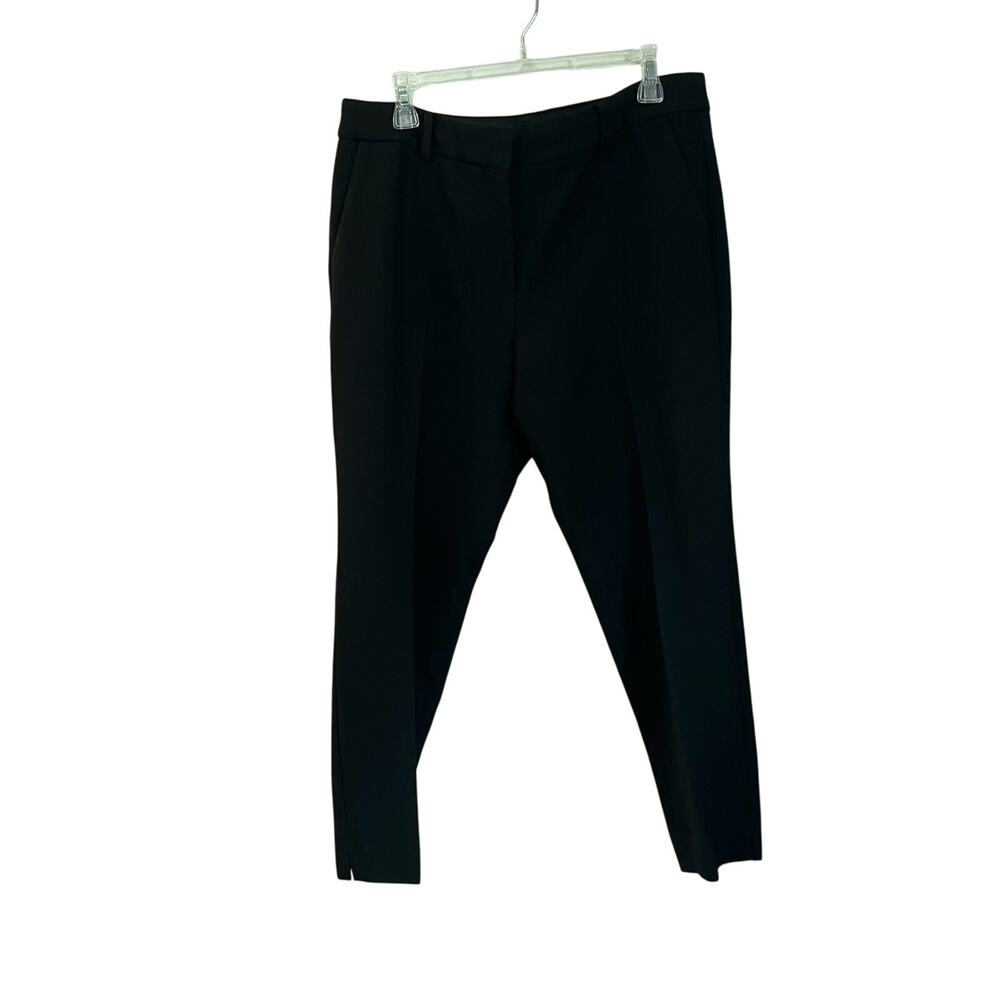 Talbots Hampshire Straight Ankle Pants Black Career Size 12 Petite